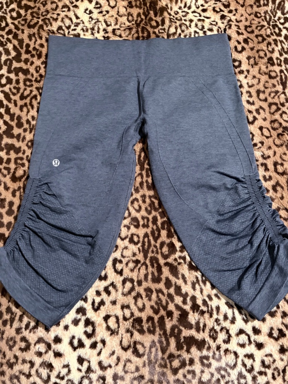 Lululemon Dark Grey Ruched Legging Capris